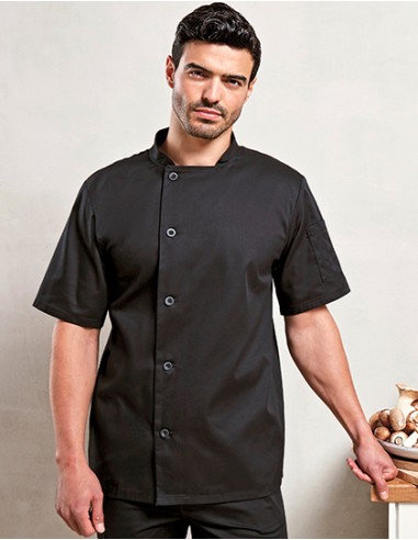 P-PR900-Essential Short Sleeve Chefs Jacket